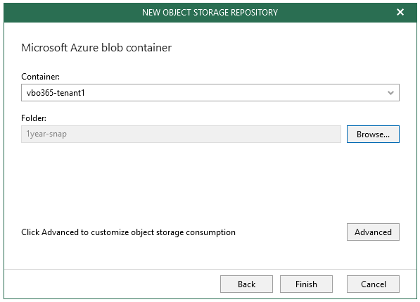 object storage blob container